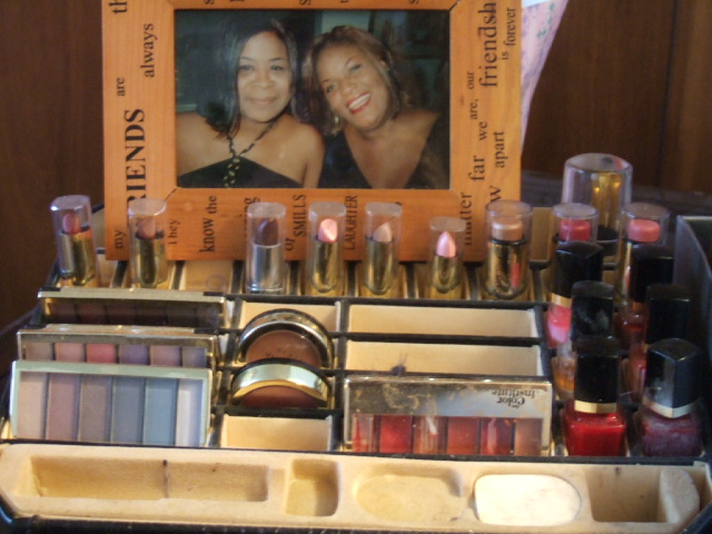 Tracey's make-up and a pic of she and Becca